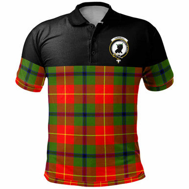 Scottish Turnbull Clan Crest Tartan Polo Shirt - Horizontal Style Front Side Tartan Plaid