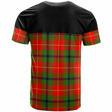 Scottish Turnbull Clan Crest Tartan T-Shirt - Horizontal Style Back Side Tartan Plaid