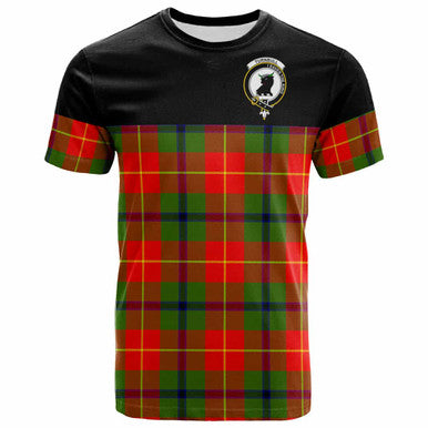 Scottish Turnbull Clan Crest Tartan T-Shirt - Horizontal Style Front Side Tartan Plaid