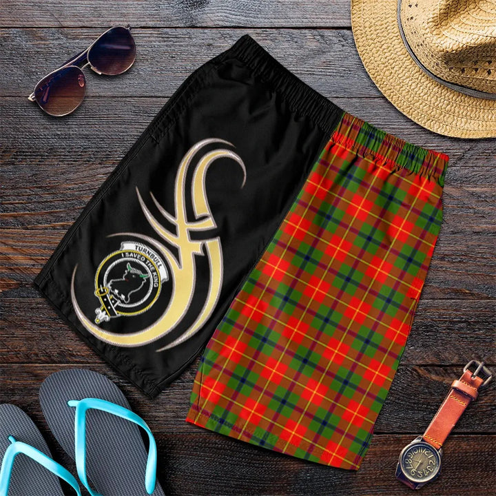 Scottish Turnbull Dress Clan Crest Tartan Believe in Me Men's Shorts