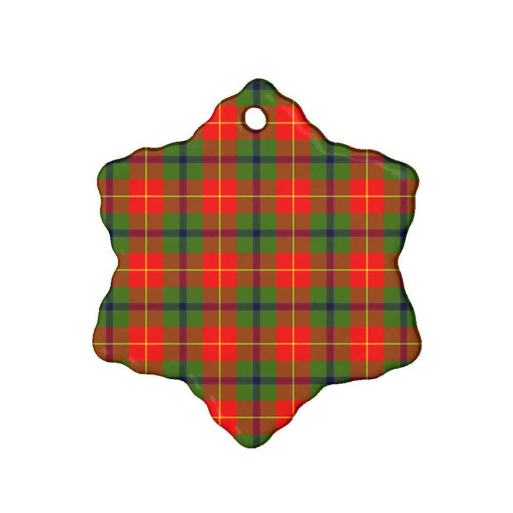 Scottish Turnbull Dress Clan Tartan Ceramic Ornament Snow Flake Shape Tartan Plaid