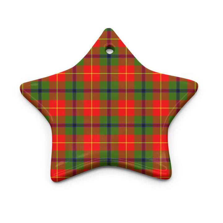 Scottish Turnbull Dress Clan Tartan Ceramic Ornament Star Shape Tartan Plaid