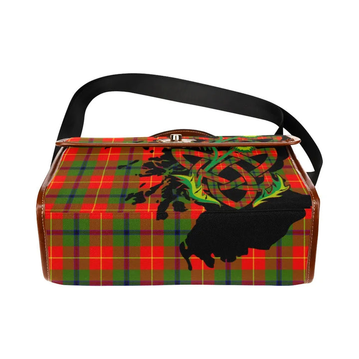 Scottish Turnbull Dress Clan Tartan Waterproof Canvas Bag With Thistle Tartan Plaid 5