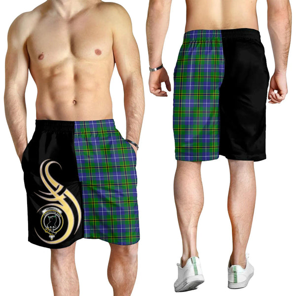 Scottish Turnbull Hunting Clan Crest Tartan Believe in Me Men's Shorts