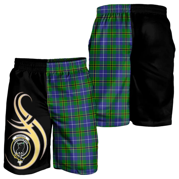 Scottish Turnbull Hunting Clan Crest Tartan Believe in Me Men's Shorts