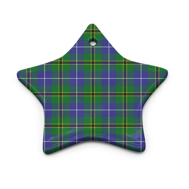 Scottish Turnbull Hunting Clan Tartan Ceramic Ornament Star Shape Tartan Plaid
