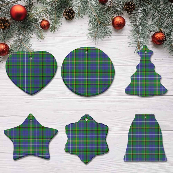 Scottish Turnbull Hunting Clan Tartan Ceramic Ornament All Tartan Plaid