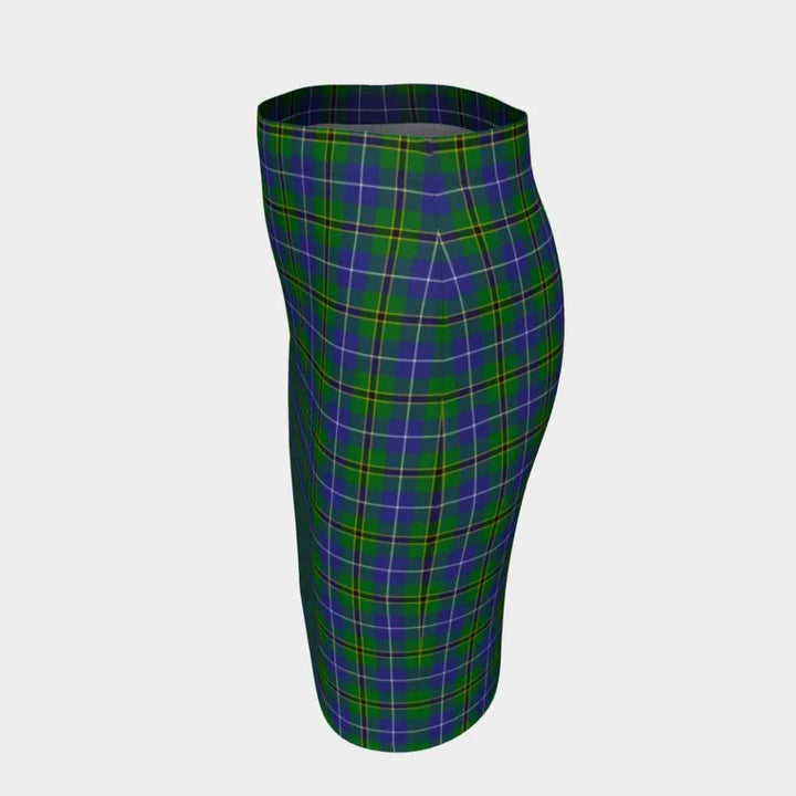 Scottish Turnbull Hunting Clan Tartan Fitted Skirt Tartan Plaid 2