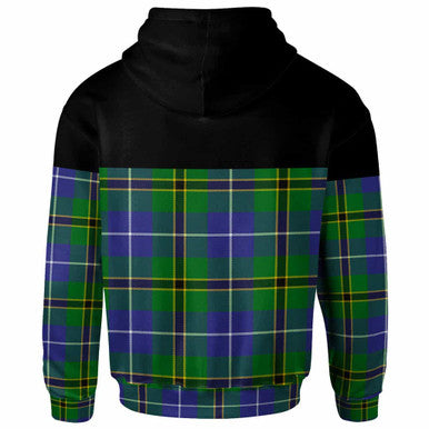 Scottish Turnbull Hunting Clan Tartan Hoodie - Horizontal Style Back Side Tartan Plaid