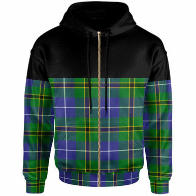 Scottish Turnbull Hunting Clan Tartan Hoodie - Horizontal Style Zip Tartan Plaid