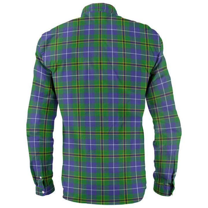 Scottish Turnbull Hunting Clan Tartan Long Sleeve Shirt Back Side Tartan Plaid