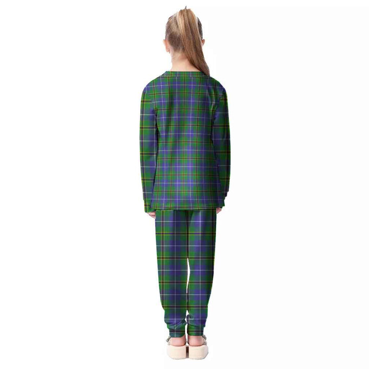 Scottish Turnbull Hunting Clan Tartan Pajama Set Kid Back Side Tartan Plaid