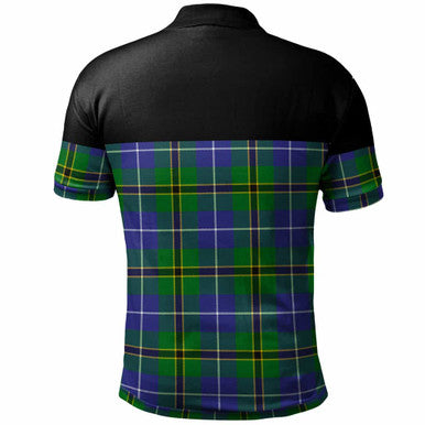 Scottish Turnbull Hunting Clan Tartan Polo Shirt - Horizontal Style Back Side Tartan Plaid