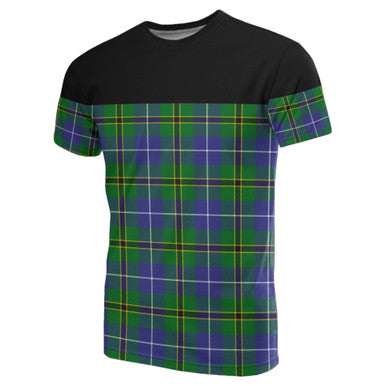 Scottish Turnbull Hunting Clan Tartan T-Shirt Horizontal Style Front Side Tartan Plaid