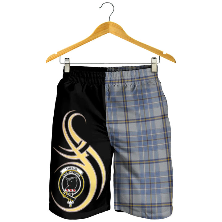 Scottish Tweedie Clan Crest Tartan Believe in Me Men's Shorts