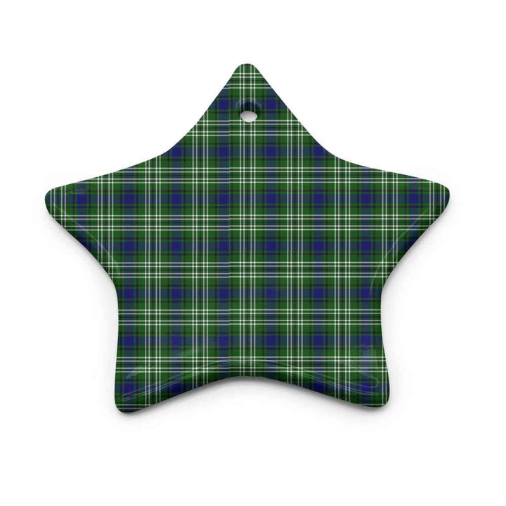 Scottish Tweedside District Clan Tartan Ceramic Ornament Star Shape Tartan Plaid