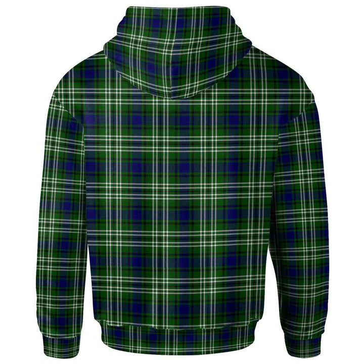 Scottish Tweedside District Clan Tartan Hoodie Back Side Tartan Plaid