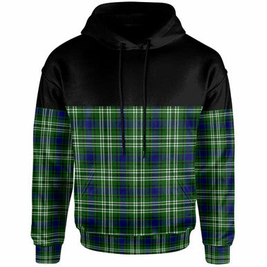 Scottish Tweedside District Clan Tartan Hoodie - Horizontal Style Front Side Tartan Plaid