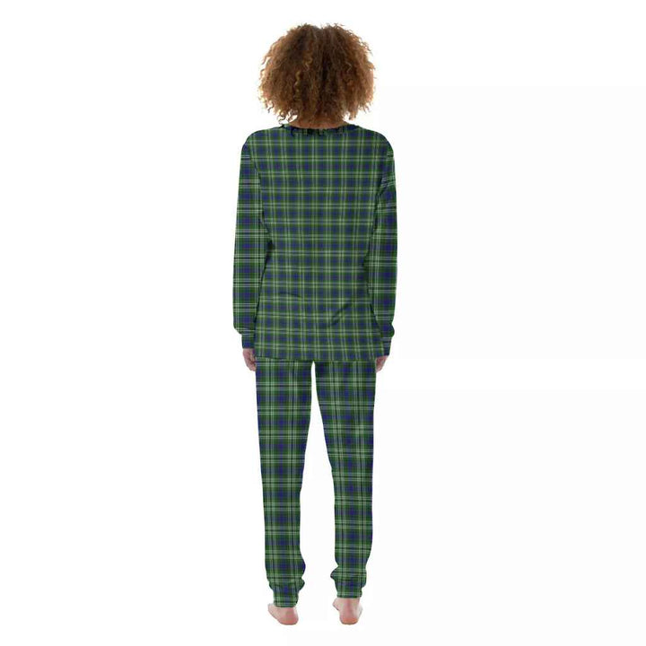 Scottish Tweedside District Clan Tartan Pajama Set Women Back Side Tartan Plaid