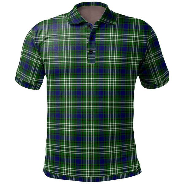 Scottish Tweedside District Clan Tartan Polo Shirt Front Side Tartan Plaid