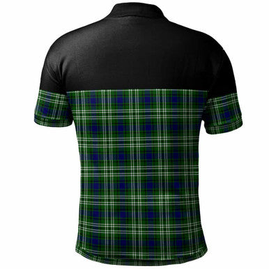 Scottish Tweedside District Clan Tartan Polo Shirt - Horizontal Style Back Side Tartan Plaid