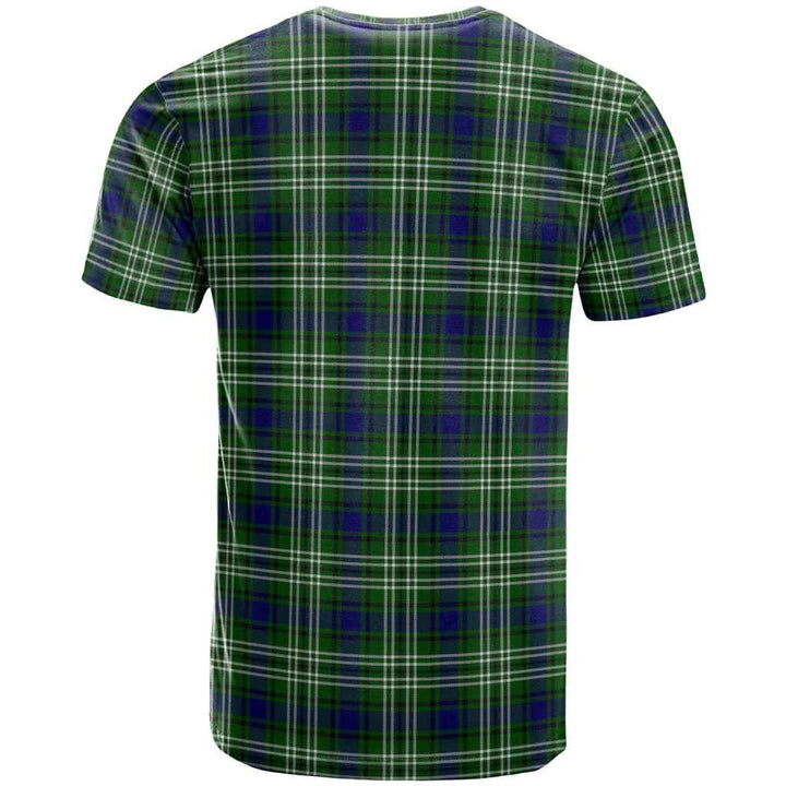 Scottish Tweedside District Clan Tartan T-Shirt Back Side Tartan Plaid