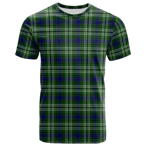 Scottish Tweedside District Clan Tartan T-Shirt Front Side Tartan Plaid