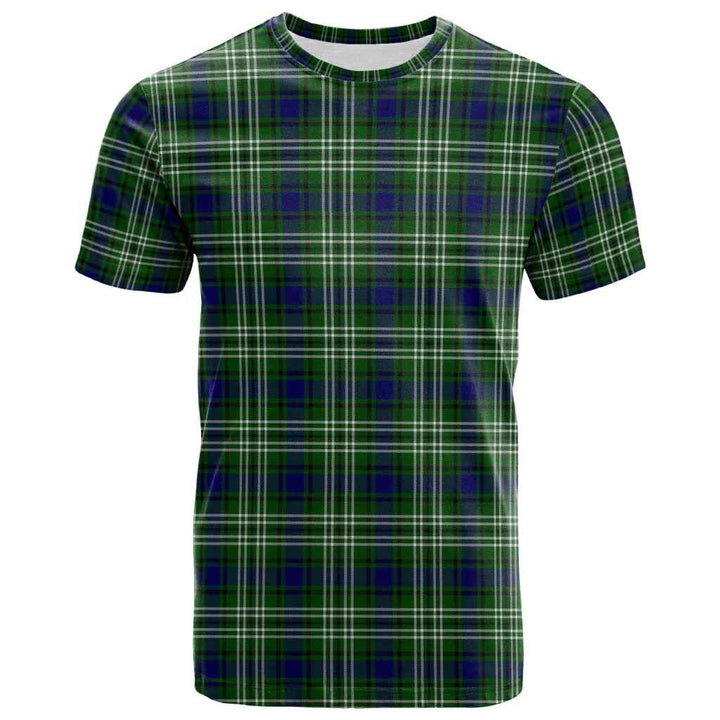 Scottish Tweedside District Clan Tartan T-Shirt Front Side Tartan Plaid