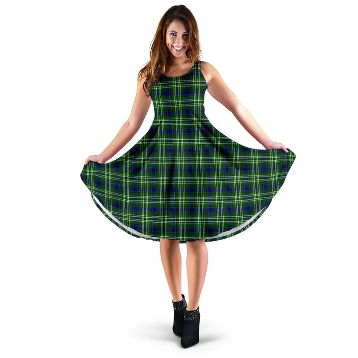 Scottish Tweedside District Clan Tartan Women Midi Dress