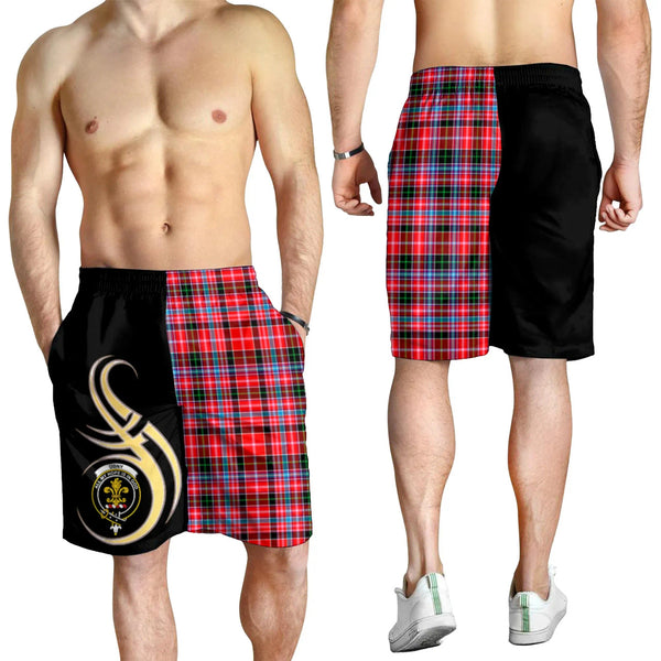 Scottish Udny Clan Crest Tartan Believe in Me Men's Shorts