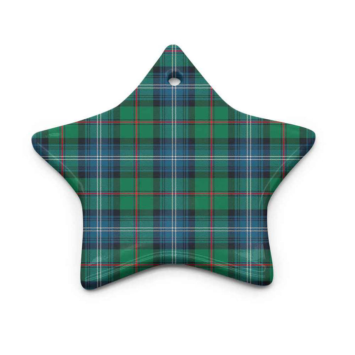 Scottish Urquhart Ancient Clan Tartan Ceramic Ornament Star Shape Tartan Plaid