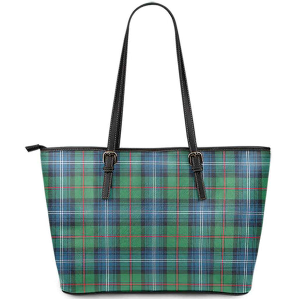 Scottish Urquhart Ancient Clan Tartan Leather Tote Tartan Plaid