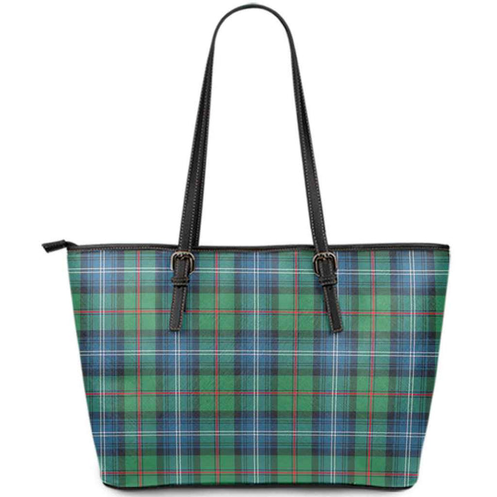 Scottish Urquhart Ancient Clan Tartan Leather Tote Tartan Plaid