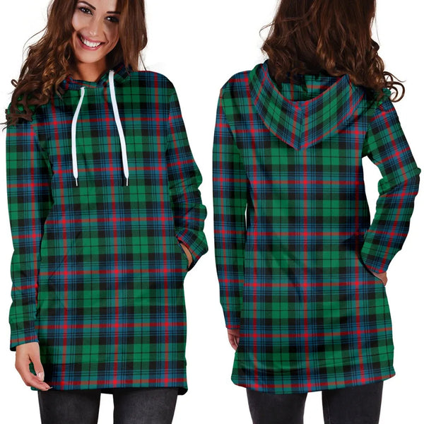 Scottish Urquhart Broad Red Ancient Clan Tartan Hoodie Dress