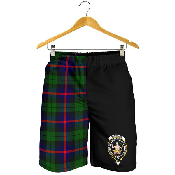 Scottish Urquhart Clan Crest Tartan Half of Me Men's Shorts