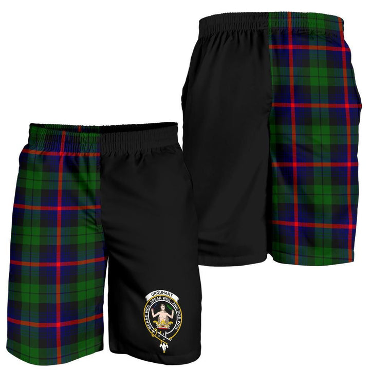 Scottish Urquhart Clan Crest Tartan Half of Me Men's Shorts