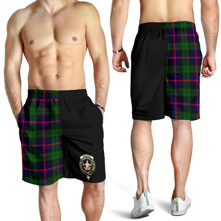 Scottish Urquhart Clan Crest Tartan Half of Me Men's Shorts