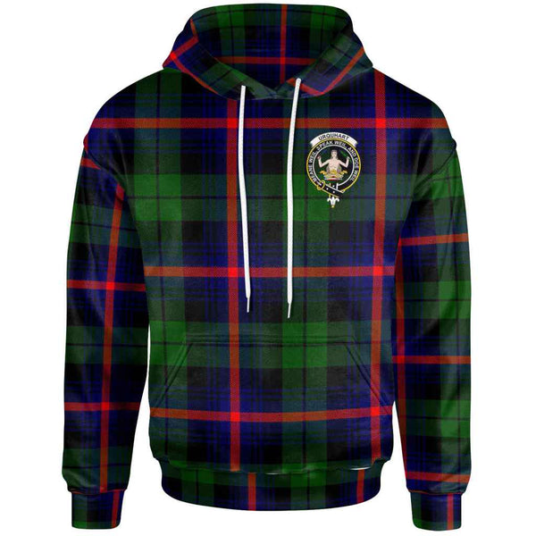 Scottish Urquhart Clan Crest Tartan Hoodie Front Side Tartan Plaid