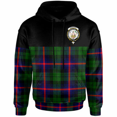 Scottish Urquhart Clan Crest Tartan Hoodie - Horizontal Style Front Side Tartan Plaid