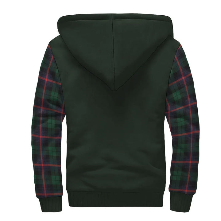 Scottish Urquhart Clan Crest Tartan Plaid Sleeve Sherpa Hoodie