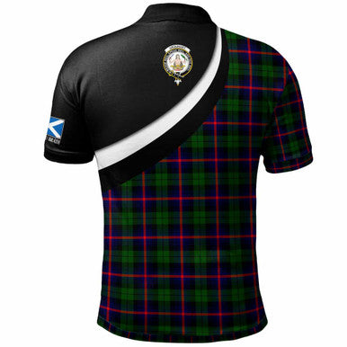 Scottish Urquhart Clan Crest Tartan Polo Shirt - Scotland Forever Style Back Side Tartan Plaid