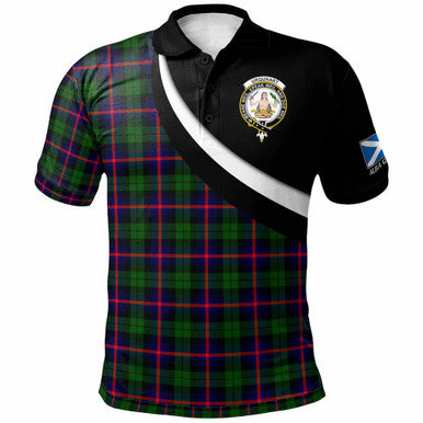 Scottish Urquhart Clan Crest Tartan Polo Shirt - Scotland Forever Style Front Side Tartan Plaid