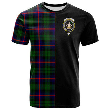 Scottish Urquhart Clan Crest Tartan T-Shirt Half in Me Front Side Tartan Plaid