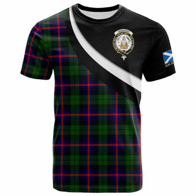 Scottish Urquhart Clan Crest Tartan T-Shirt - Scotland Forever Style Front Side Tartan Plaid