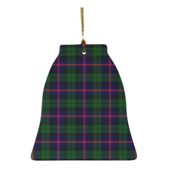 Scottish Urquhart Modern Clan Tartan Ceramic Ornament Bell Shape Tartan Plaid