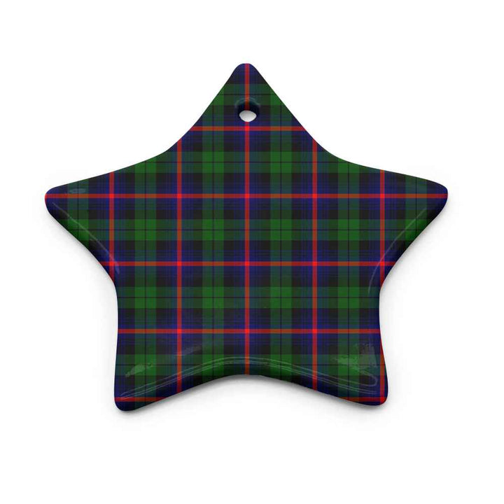 Scottish Urquhart Modern Clan Tartan Ceramic Ornament Star Shape Tartan Plaid