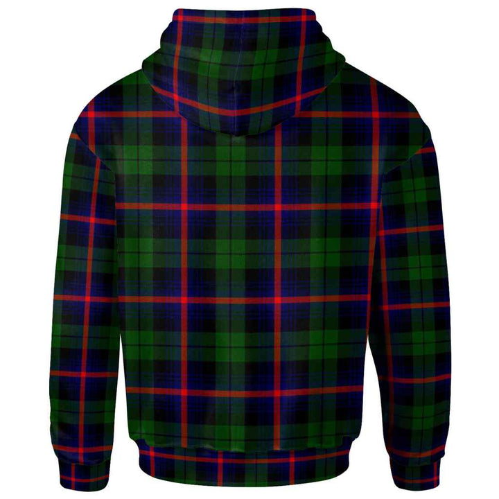 Scottish Urquhart Modern Clan Tartan Hoodie Back Side Tartan Plaid