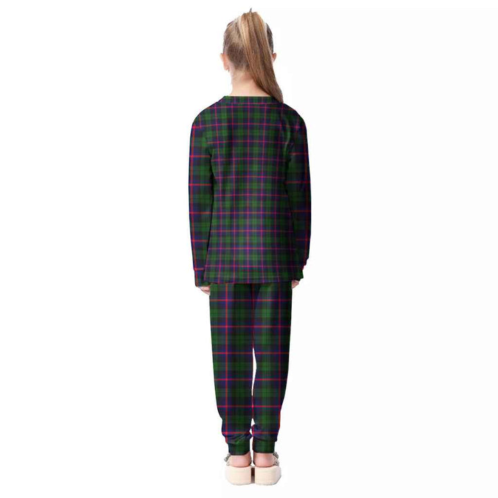 Scottish Urquhart Modern Clan Tartan Pajama Set Kid Back Side Tartan Plaid