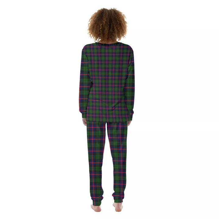Scottish Urquhart Modern Clan Tartan Pajama Set Women Back Side Tartan Plaid