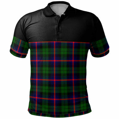 Scottish Urquhart Modern Clan Tartan Polo Shirt - Horizontal Style Front Side Tartan Plaid